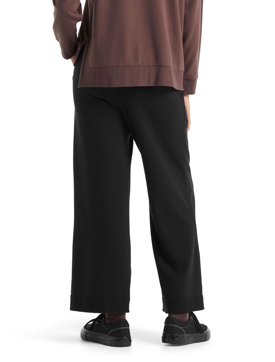 Pantalon Icebreaker RealFleece™ Merino Dalston Larges Femme Noir | FR 1518YXFU